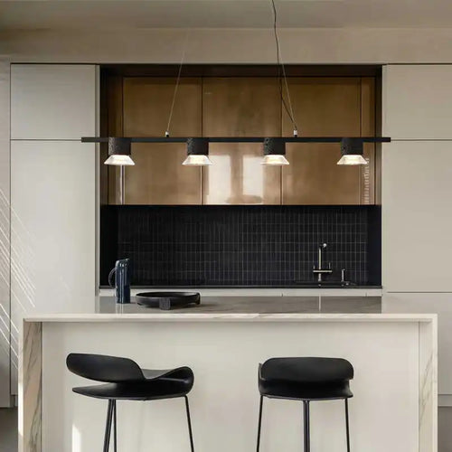 Modern minimalist personalised acrylic stone pendant light - vue 2 sur 7
