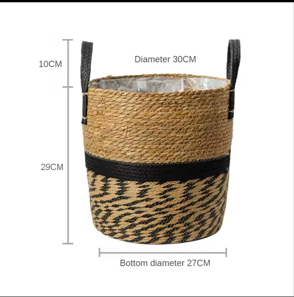 natural wicker basket for garden and decorative storage