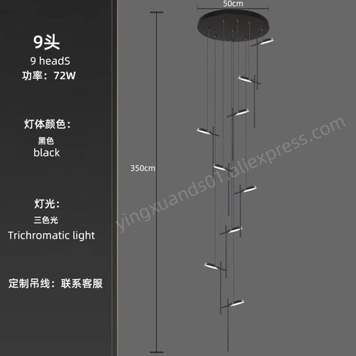 Modern acrylic pendant chandelier with creative 2023 LED design - vue 9 sur 17