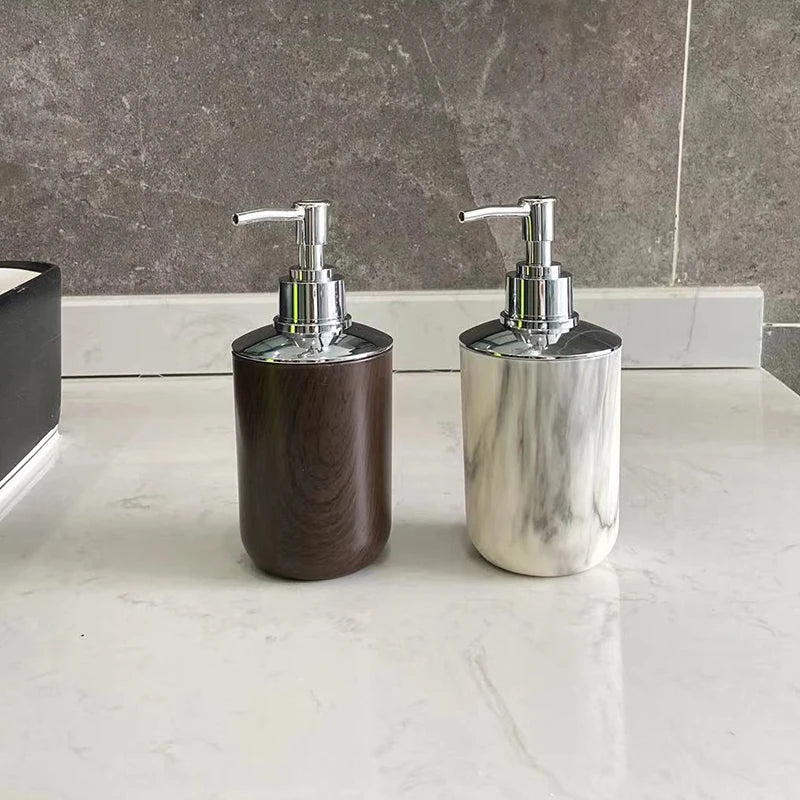 320ml marbled plastic liquid soap dispenser for bathroom