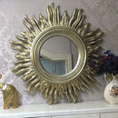 sun apolo art designs gold silver decorative wall mirror