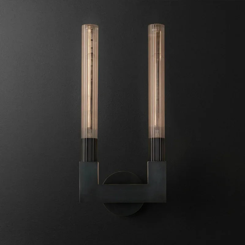 Modern clear glass wall light for various spaces