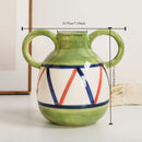 ceramic vase striped smiling face cute atmosphere decorative