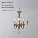Solid wood rustic nordic style American chandelier