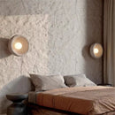 Japanese wabi sabi stone wall light for indoor decor