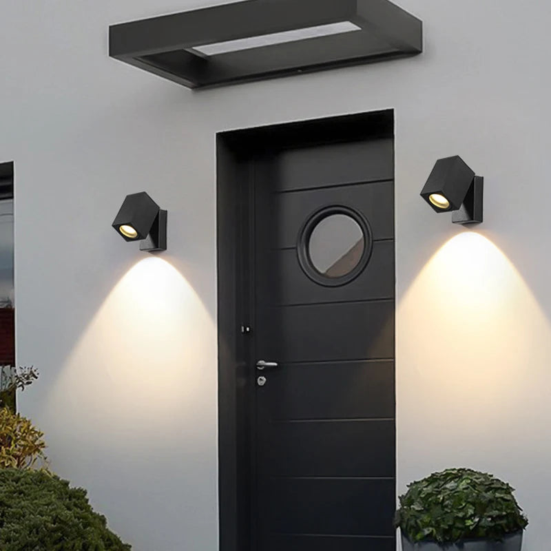 Waterproof outdoor wall light for hotels and villas