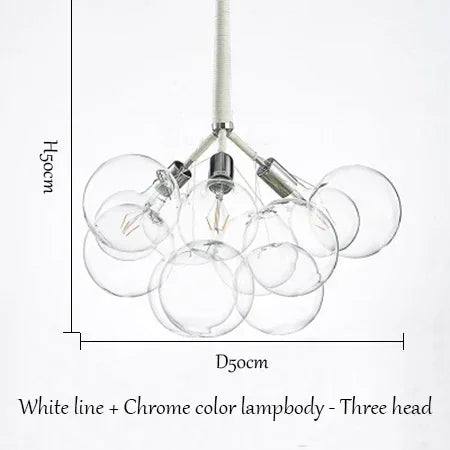 Modern glass chandelier for interior decoration - vue 13 sur 18
