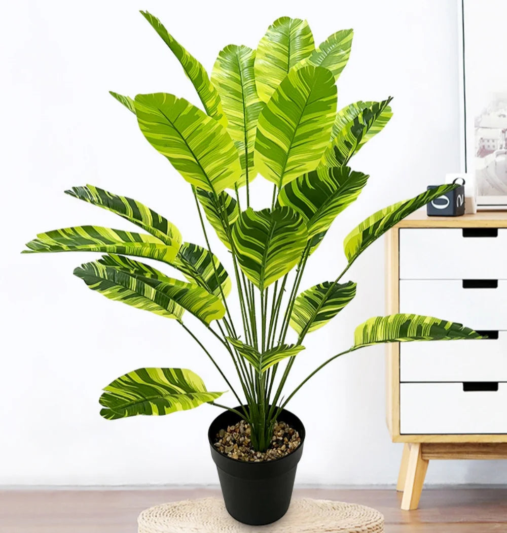 Artificial plantain palm tree for indoor and outdoor decoration