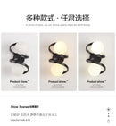 Modern glass LED wall light for loft and mirror front
