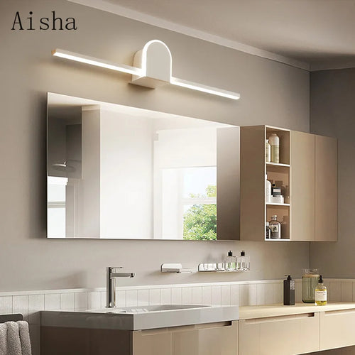 Modern wall light for minimalist bathroom mirror - vue 5 sur 10