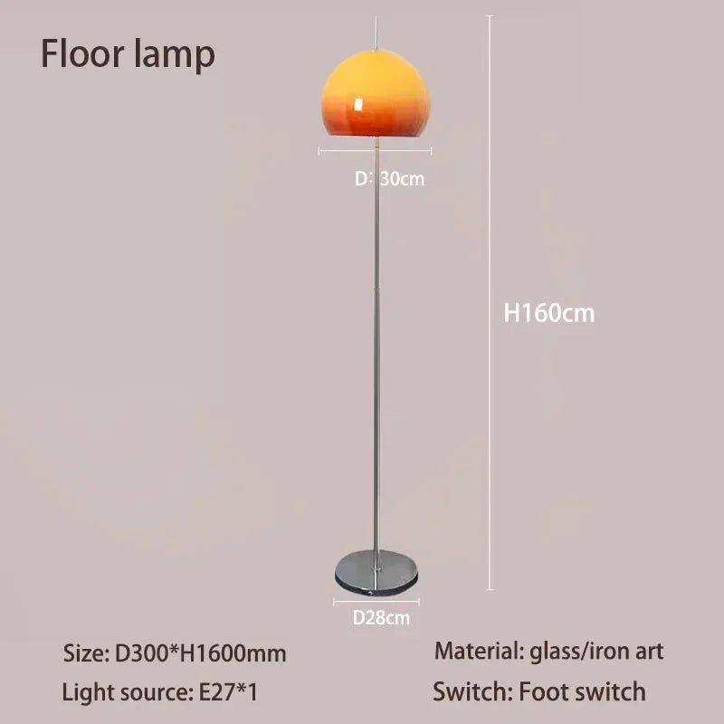 Retro gradient glass table lamp in Bauhaus style
