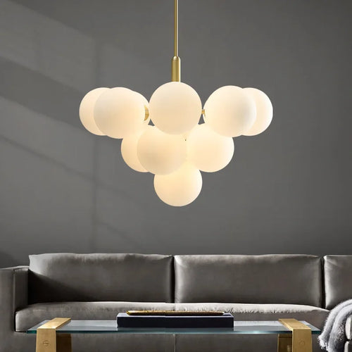 Luxury glass LED pendant light, ideal for restaurants - vue 2 sur 12