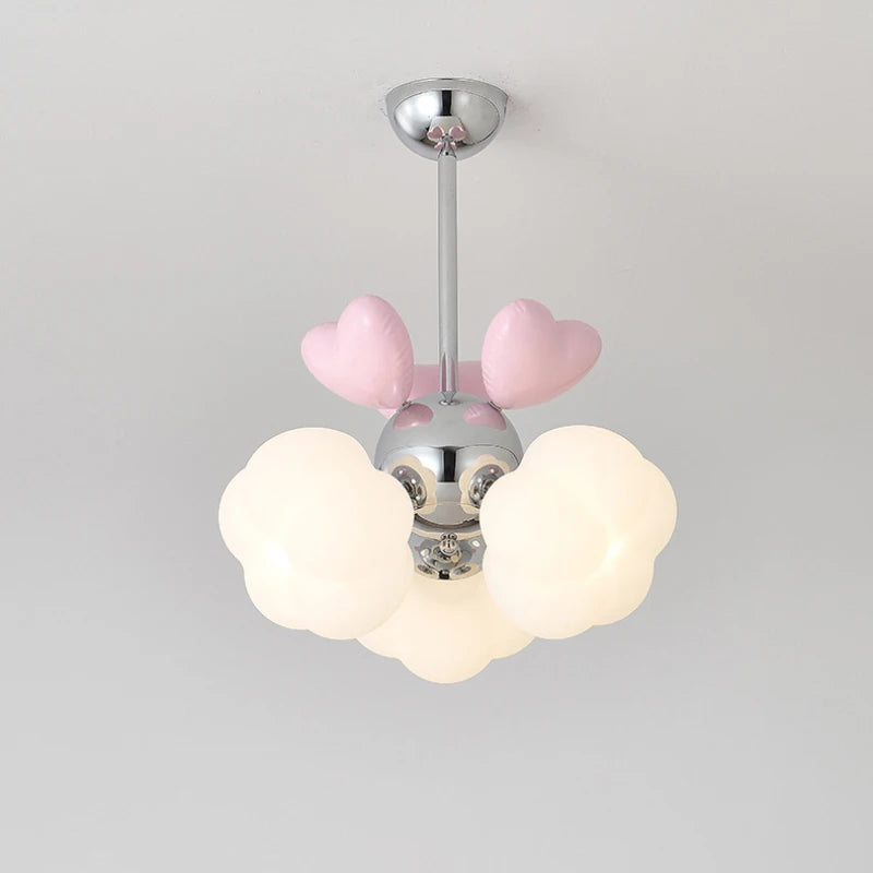 Modern princess style chandelier for children's bedroom - vue 3 sur 4