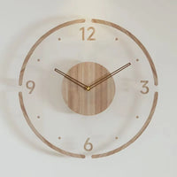 luxury wooden wall watch modern design silent quartz creative