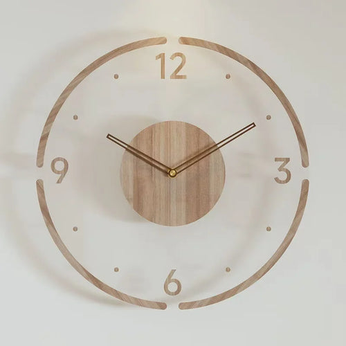 luxury wooden wall watch modern design silent quartz creative