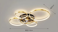 Designer ceiling light with LED circles