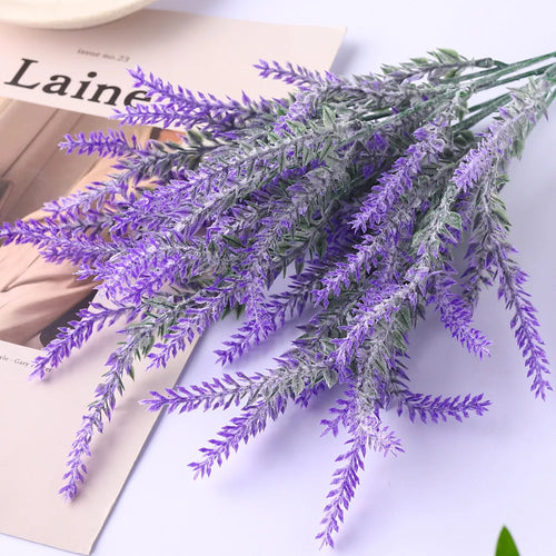 Artificial lavender plants for home table decoration - vue 6 sur 7