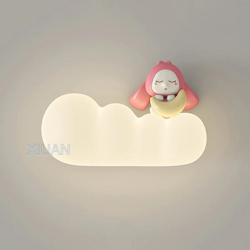 Nordic children's LED wall light with animal, moon and sun designs - vue 2 sur 13