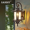 Retro outdoor wall light for garden and patio