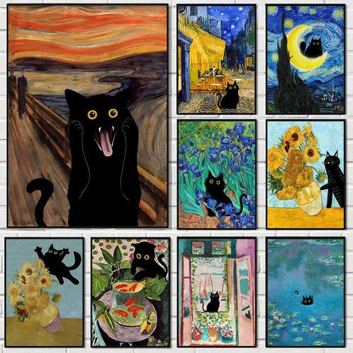 humorous impressionist style painting for wall decoration