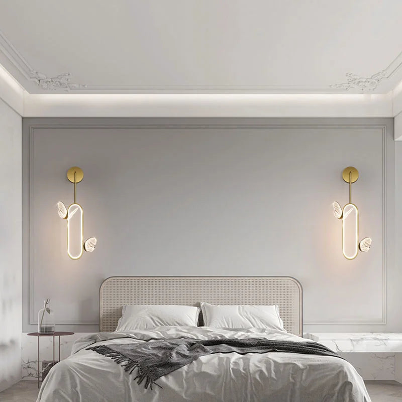 Nordic design butterfly LED wall light for interior decoration - vue 6 sur 8