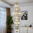 Crystal chandelier for staircases and hotel lobbies