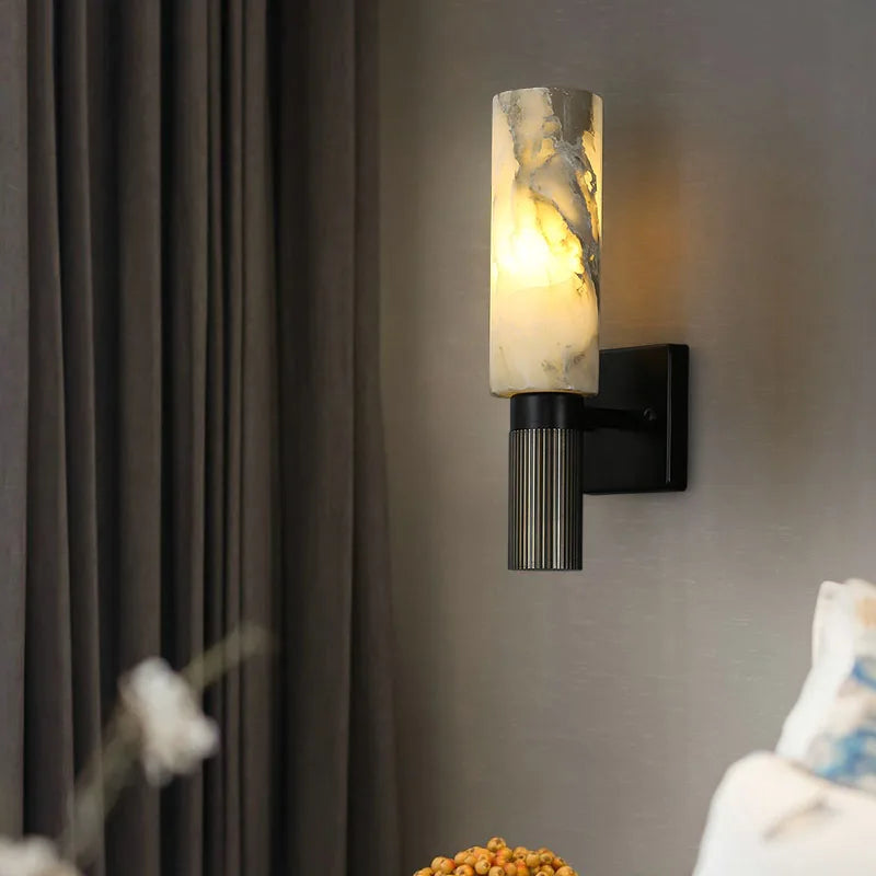 Spanish natural marble wall light for elegant interiors
