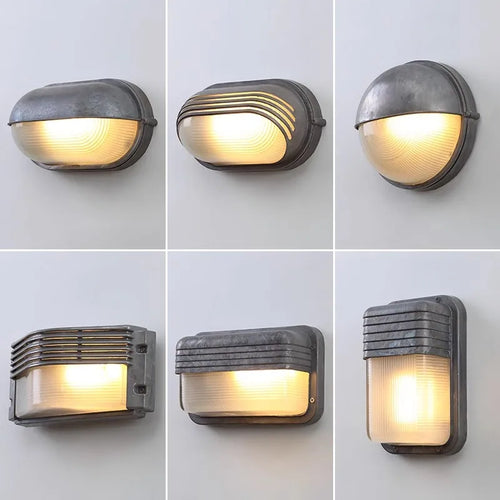 Vintage industrial outdoor wall light for café bar pub
