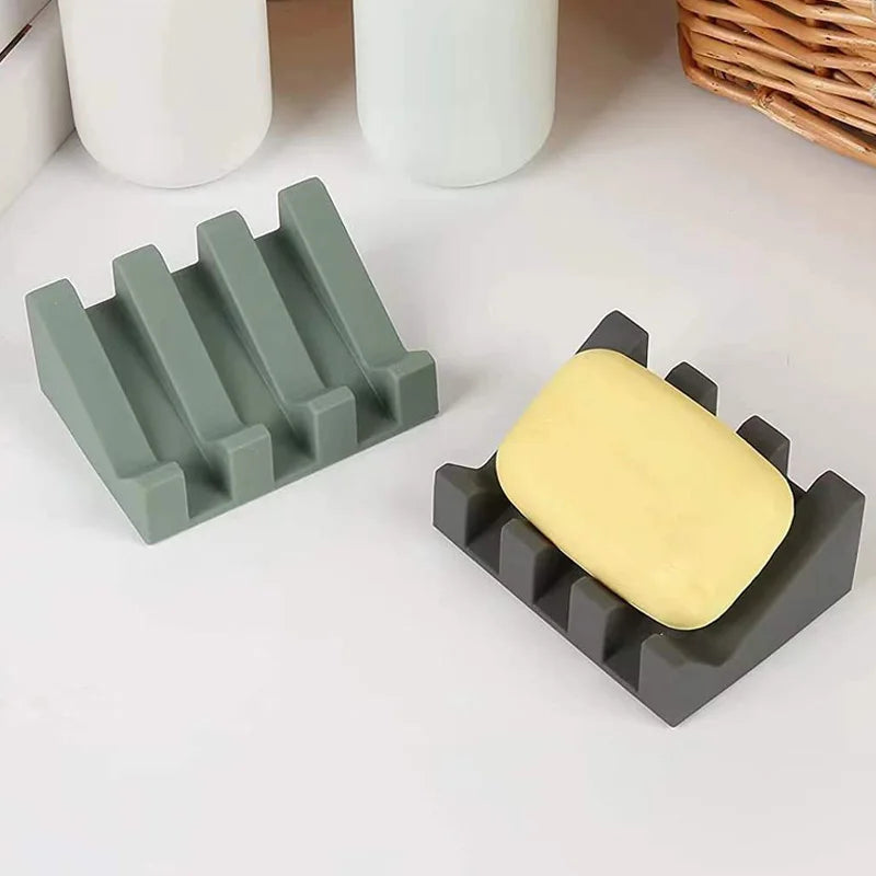 silicone soap dish creative drainer for sponge and soap