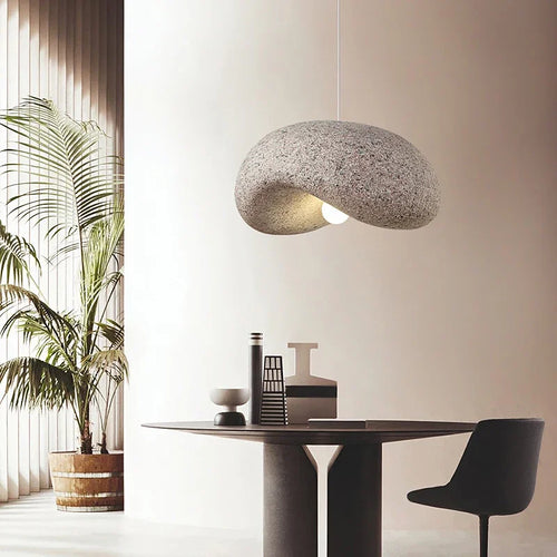 Wabi Sabi Japanese style chandelier for kitchen and living room - vue 6 sur 9