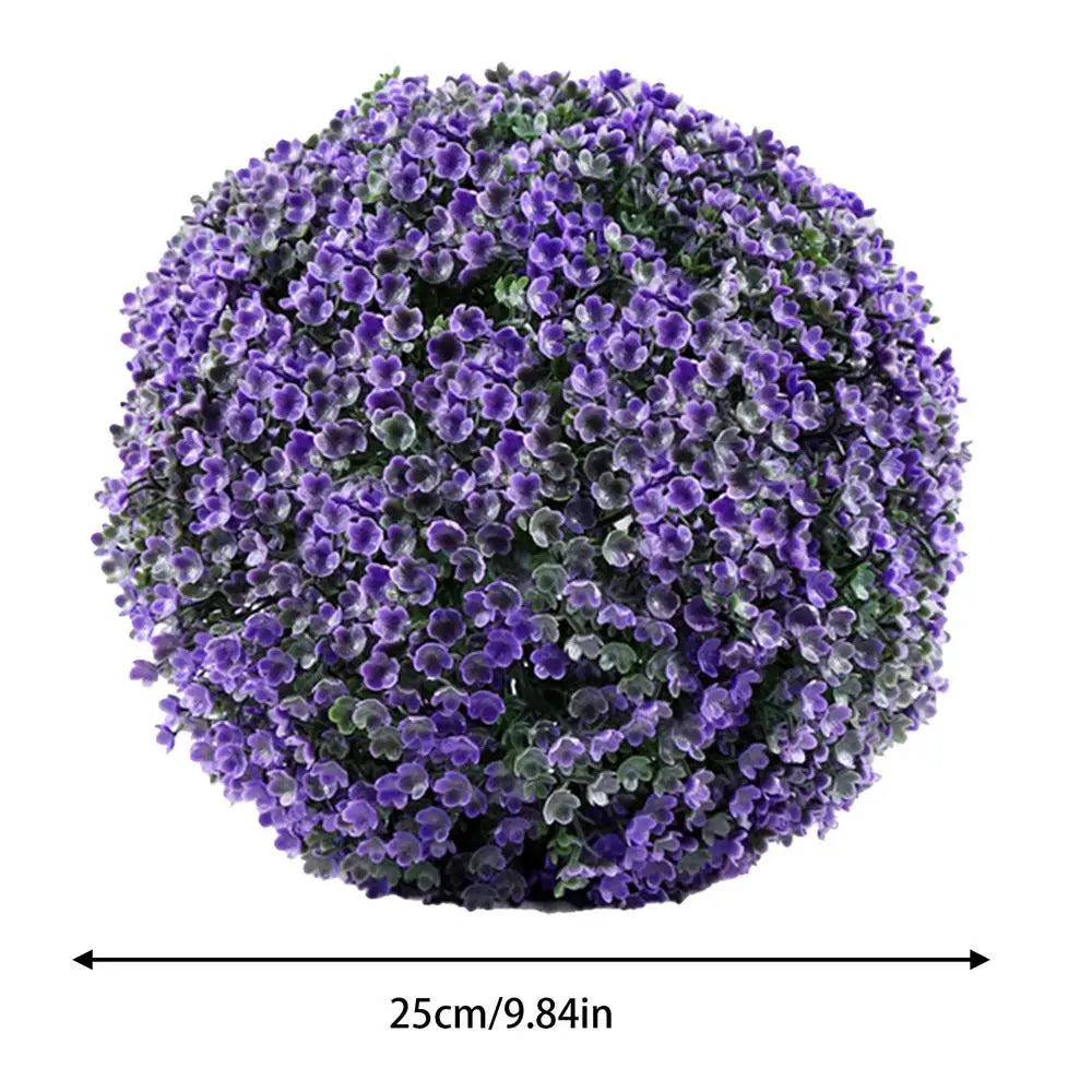 Artificial grass topiary balls for outdoor decoration - vue 9 sur 14