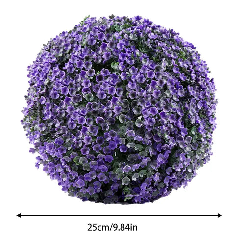 Artificial grass topiary balls for outdoor decoration - vue 10 sur 14