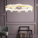 Adjustable Nordic gold ring pendant light for interior decor