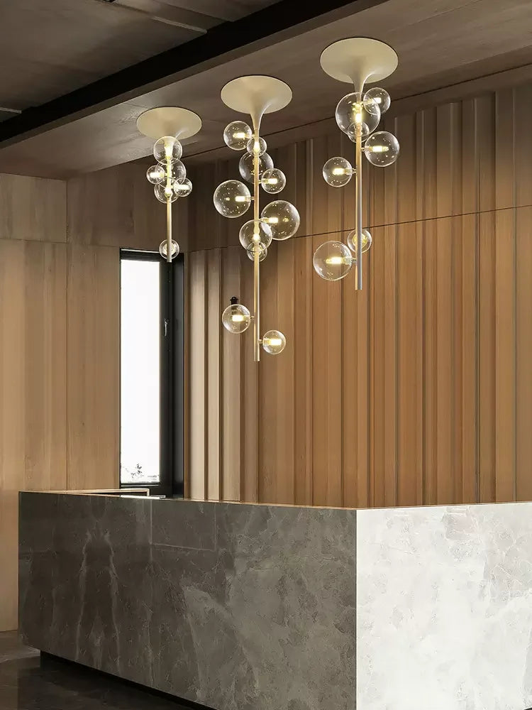 Modern creative LED chandelier for elegant interiors - vue 3 sur 12