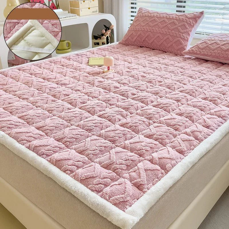 soft lambskin velvet mattress topper for students and dormitories - vue 8 sur 12