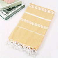 Turkish striped beach towel quick dry lightweight