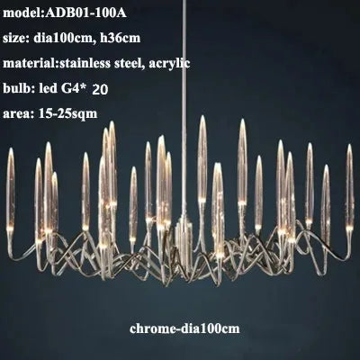 Elegant crystal designer wall light for interiors - vue 18 sur 22