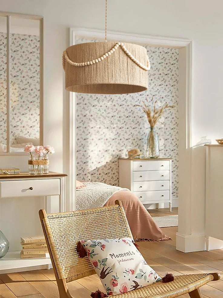 Retro bohemian beaded chandelier for creative indoor lighting