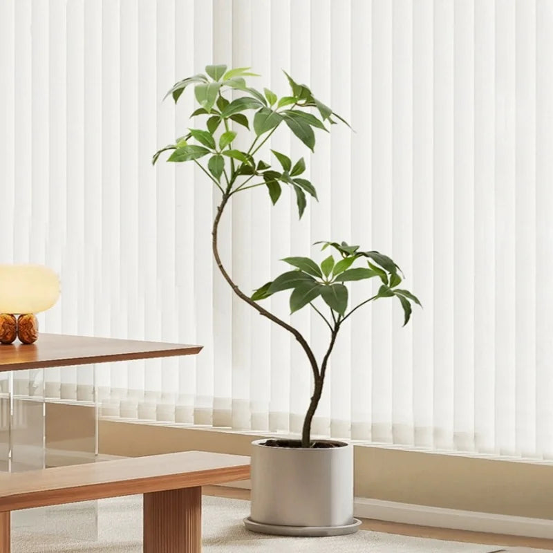Large Artificial Eucalyptus Plant Green Leaf Banyan Tree for Garden Outdoor, Living Room Aisle Home Decoration 104 cm