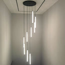 Modern minimalist long spiral tube LED chandelier 2023