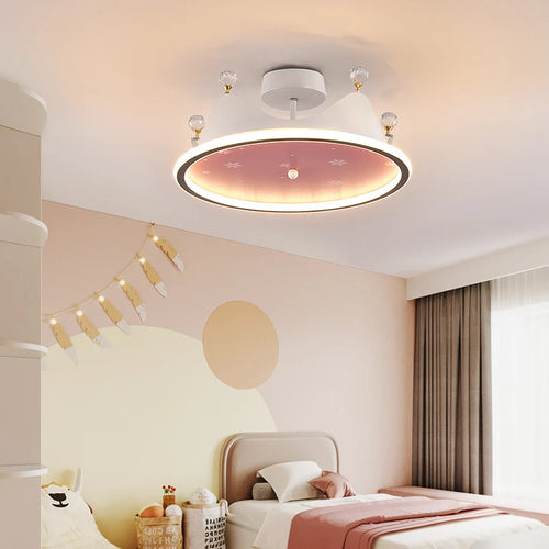 Modern ceiling light cartoon girl heart decorative