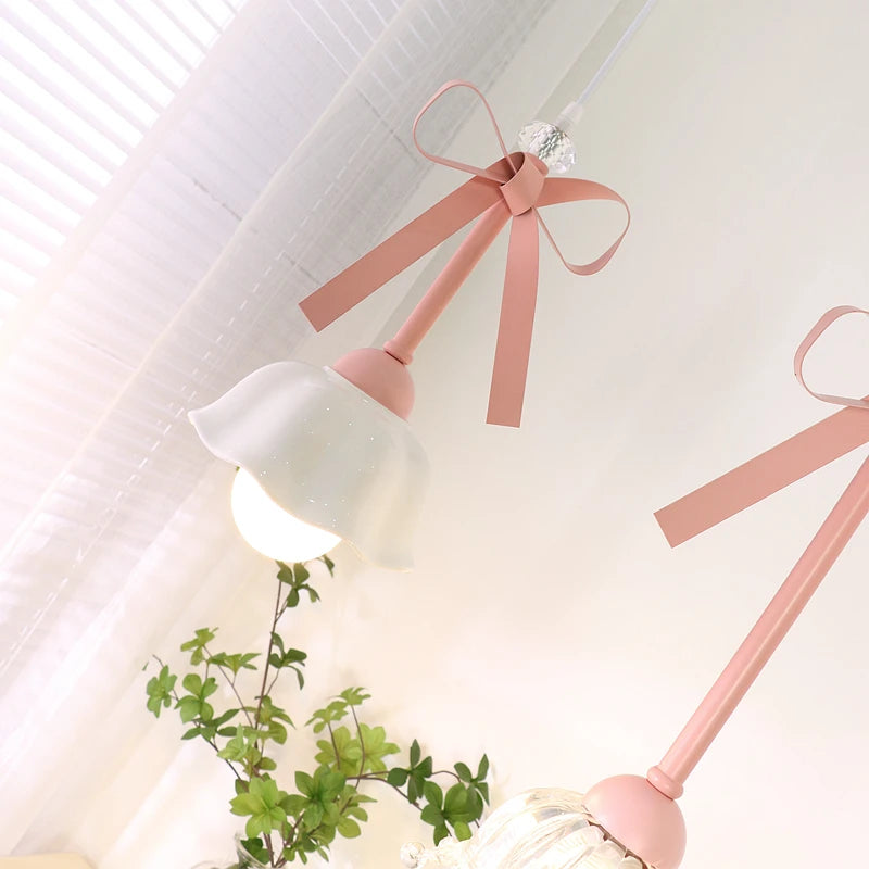 Romantic glass pendant light for elegant decor