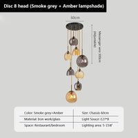 Modern glass pendant light for decorative indoor lighting