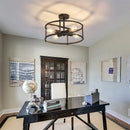 Black metal chandelier for versatile indoor lighting