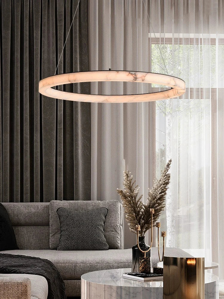 Genuine marble LED pendant light - vue 4 sur 10