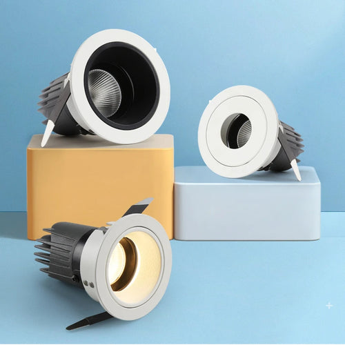 Modern adjustable angle LED recessed ceiling spotlight - vue 2 sur 11