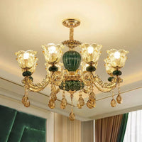 Light crystal chandelier for elegant and refined decor