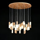Modern wooden chandelier for designer indoor lighting