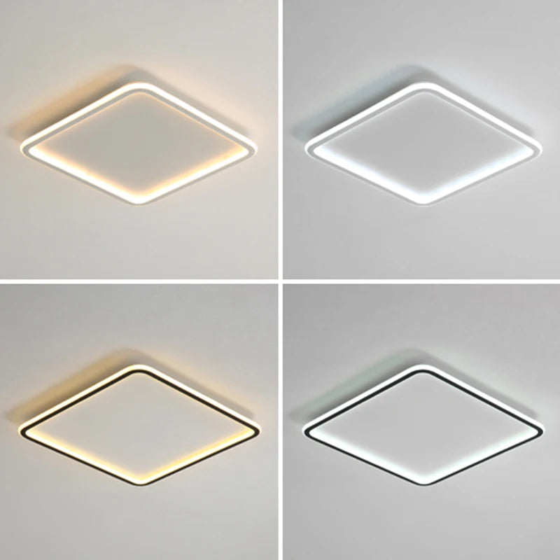Ultra slim modern design square panel ceiling light for interiors - vue 3 sur 6
