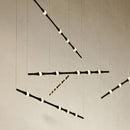 Nordic acrylic pendant light with bamboo design for indoor decoration